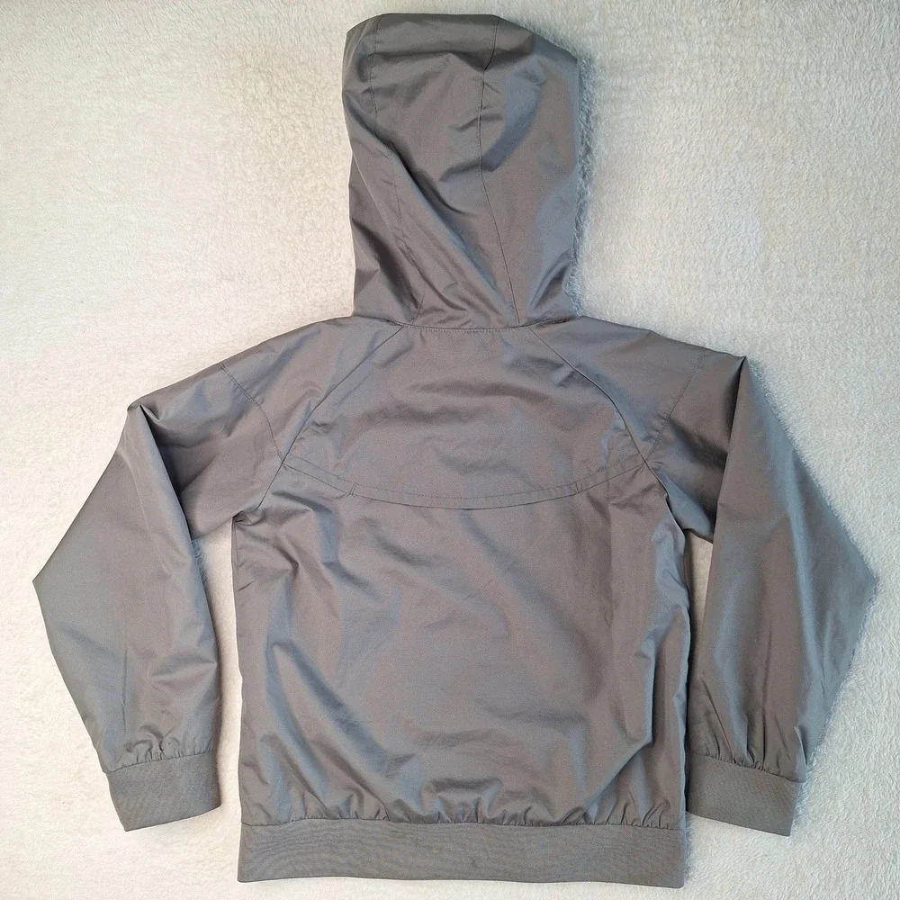 Nike Kids Gray Windrunner Full Zip Hooded‎ Windbreaker Jacket Size 7 6-7Y